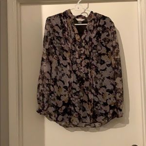 Floral long sleeve sheer top